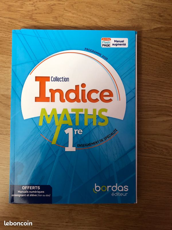 Indice maths première enseignement de spécialité (image 2)
