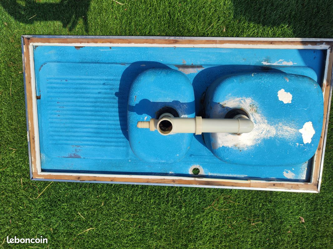 Lavabo inox deux bacs (image 2)