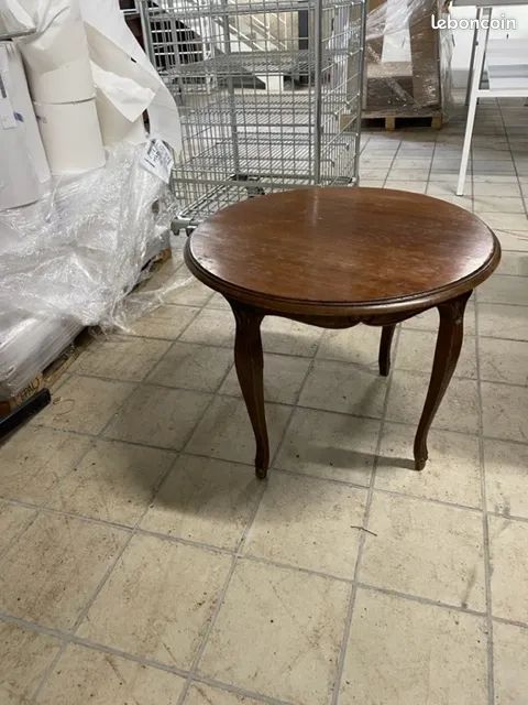 Table ronde basse pieds Louis XVI (image 4)
