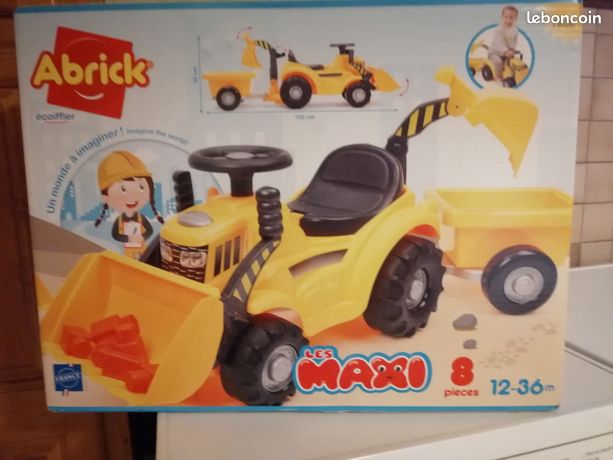 Porteur tractopelle et remorque Jeux Jouets