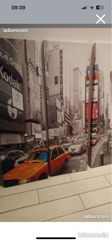 Cadre triptyque New York taxi jumauvedeco (image 3)