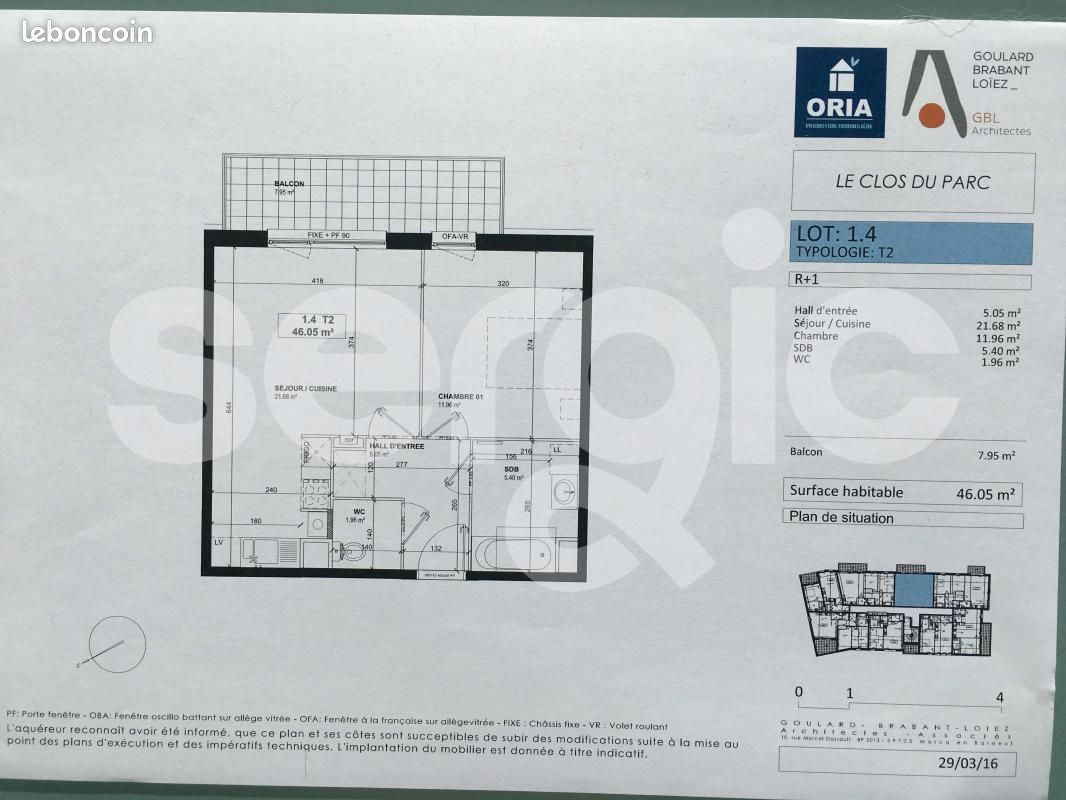 Appartement 2 pièces 46 m² · à Haubourdin · 46 m² · 655 €