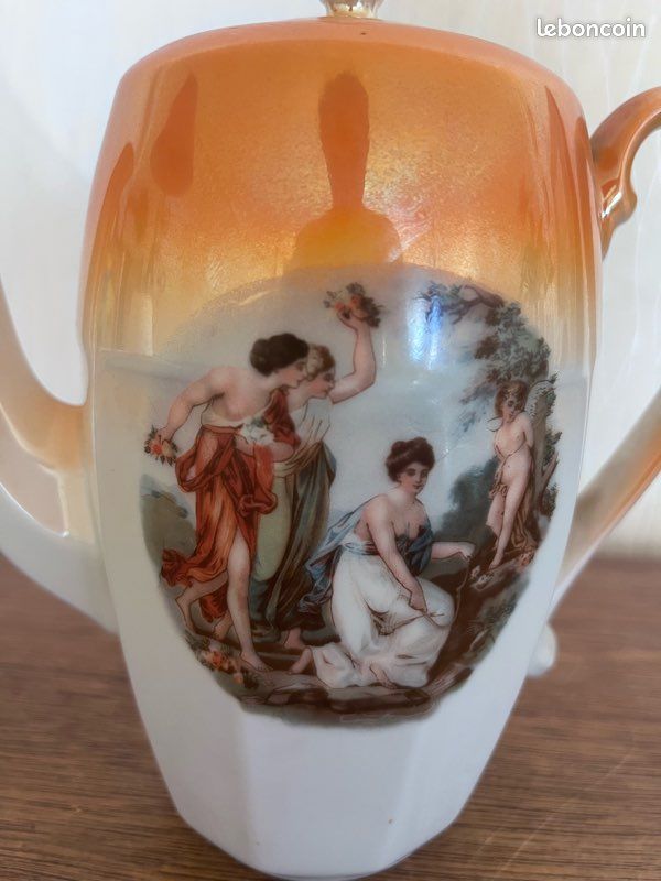 Cafetière / théière en porcelaine art deco (image 2)