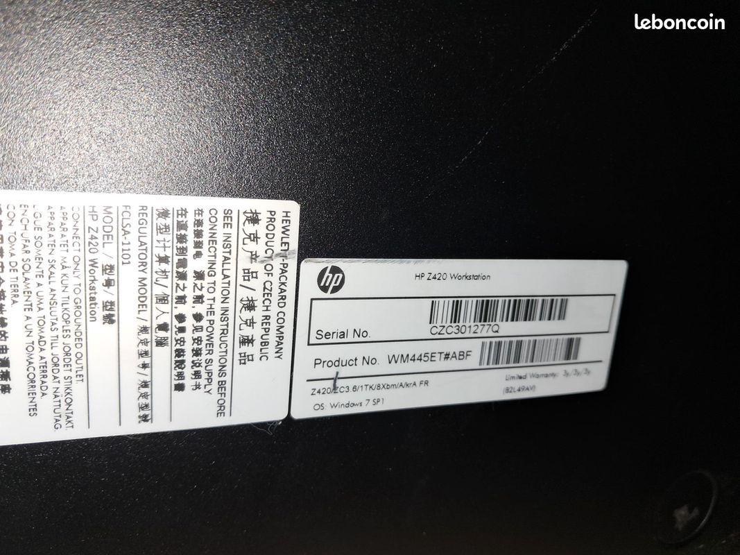 Station de travail HP Z420 Workstation (image 3)