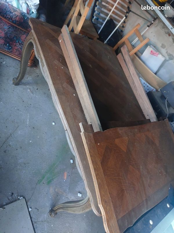 Table en bois massif,plus rallonges (image 3)