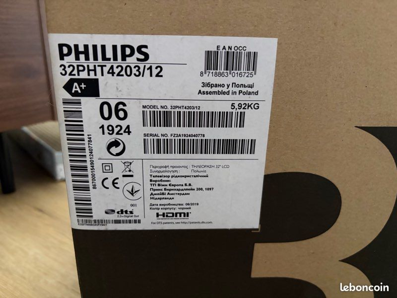 Tv Philips 32 pouces neuve (image 2)