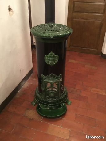 Poêle à Bois Godin Fonte Noire - Occasion à Repeindre - Classe A