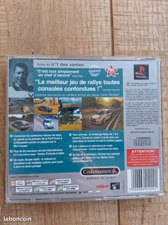 Lot De 2 Jeux Colin McRae Sur PS1 - PlayStation 1 Complet, Très Bon état