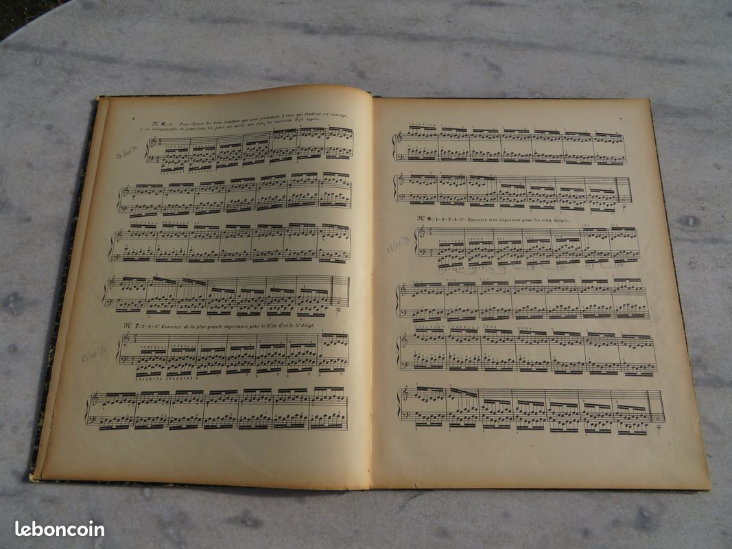 VINTAGE - Ancien livre de partition "Le Pianiste Virtuose - En 60 Exercices" - Par C.L HENON - FRANCE (XIXé) (image 7)