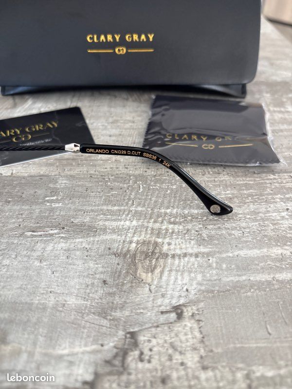 Titre : Lunettes de soleil CLARY GRAY Orlando Or 24K Neuves Exclusivité (Valeur 700) (image 6)