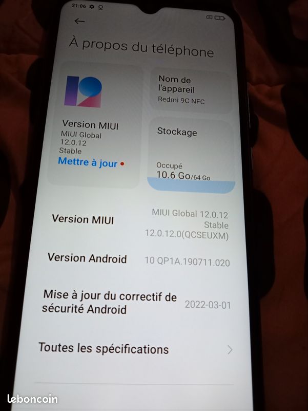 Téléphone Redmi 9c NFC (image 2)