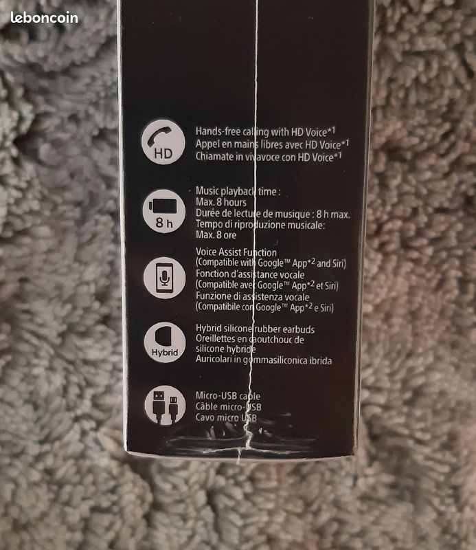 Écouteurs Sony intra-auriculaire WI-C300 par Bluetooth Neuf (image 3)