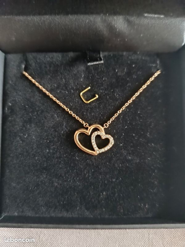 Zirconium Marc Orian Collier Coeur Bijoux Or 18 Carats Soldes