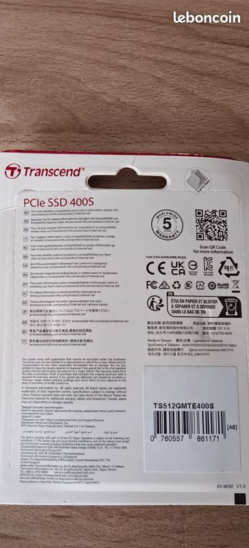 Disque dur SSD nvme 512go Neuf (image 2)