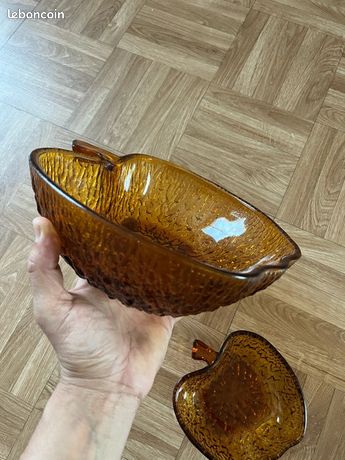 Bol En Majolique Italienne Rare - Pommes 3D Trompe-l'œil, 2 Pièces, Vintage