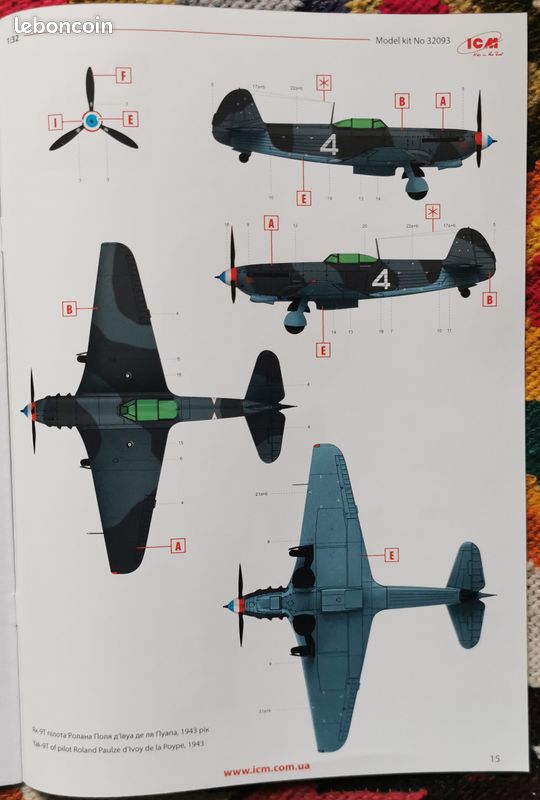 Kit Maquette Avion ICM YAK-9T Normandie Niemen échelle 1/32 - Neuf Sous Blister