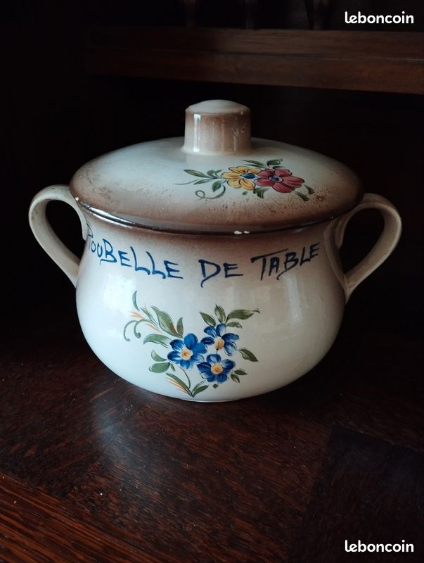 Duo de pots vintages en grès Beurre et confitures - Le Sélectionneur - Brocante en ligne