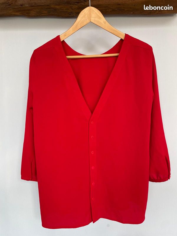 Haut Chemisier Femme Sasha - Rouge - Taille 18 (UK) / XL - Polyester - Occasion Très Bon état