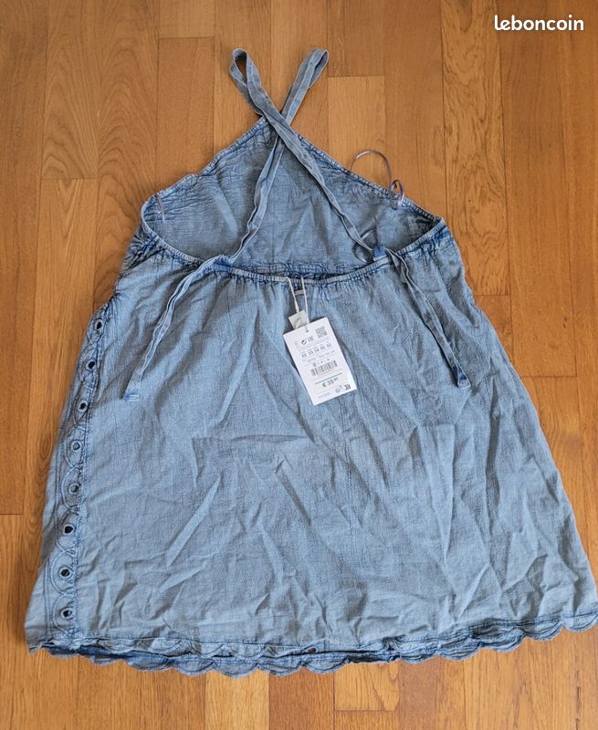 Robe dos nu effet denim (image 2)