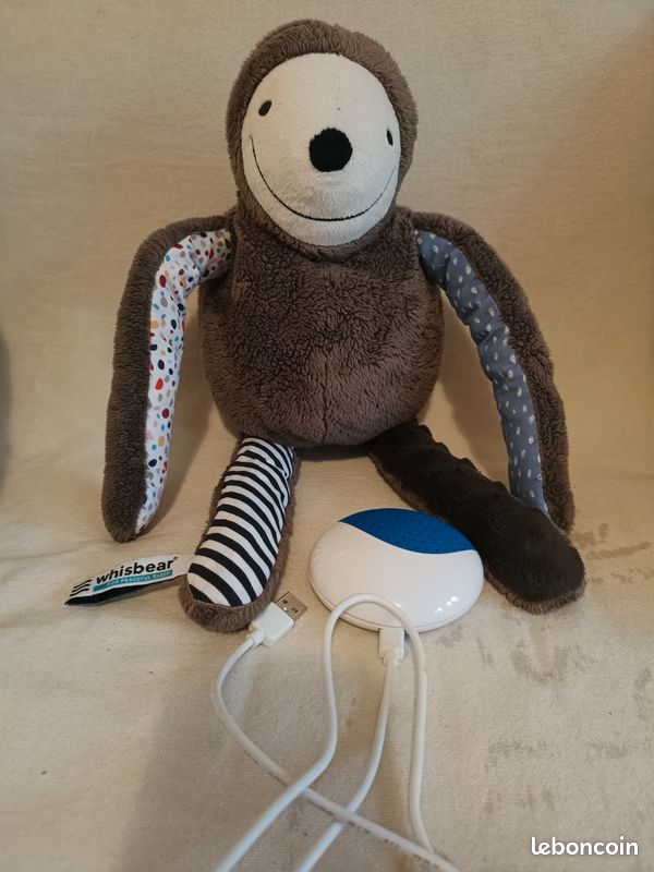 Peluche Whisbear Paresseux (Bruits Blancs) (image 1)