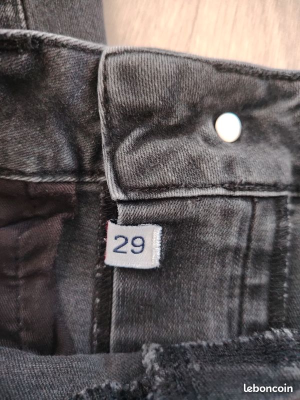 Jean Le Temps des Cerises Pulp High Slim29US 38-40 noir gris push up #4 (image 9)