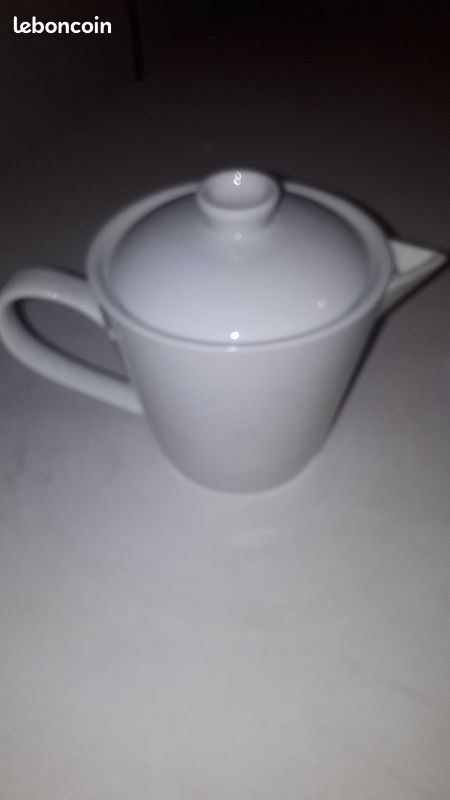 Théière blanche décor asiatique (image 3)