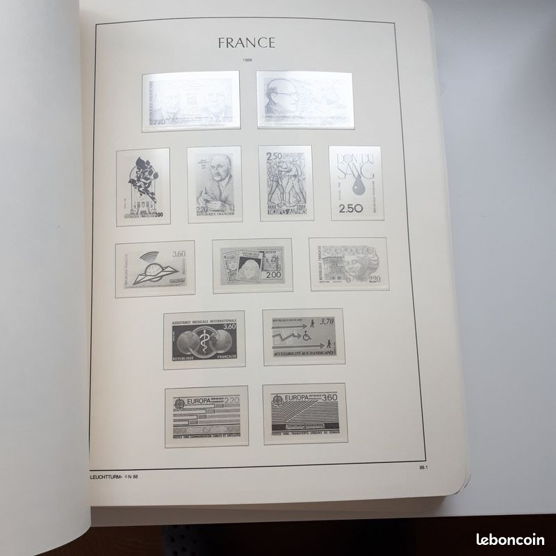LEUCHTTURM SF-Feuilles préimprimées France 1990-1994