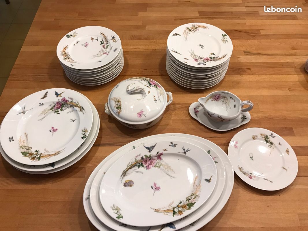 Partie de service porcelaine XIXe Limoges Haviland (image 1)