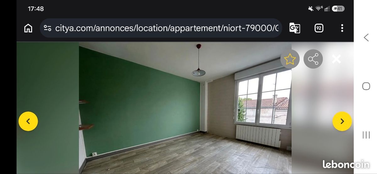 Appartement 1 pièce 21 m² · à Niort · 21 m² · 400 €/mois