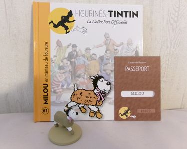FIGURINE TINTIN - COLLECTION OFFICIELLE - MILOU MANTEAU DE
