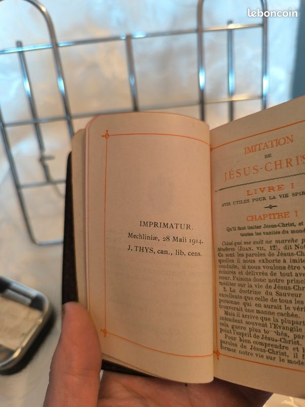 Ancien Missel Miniature Imitation De Jésus-Christ, édition 1899, Cuir Rouge, Marchet Roux & Cie