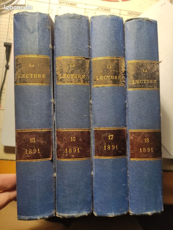 Vends édition reliée 1891 de la revue "La lecture" (image 2)
