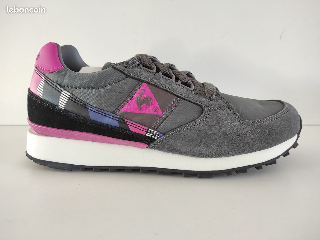 Chaussure Coq Le Coq Sportif Basket Femme Violet Basket En Toile