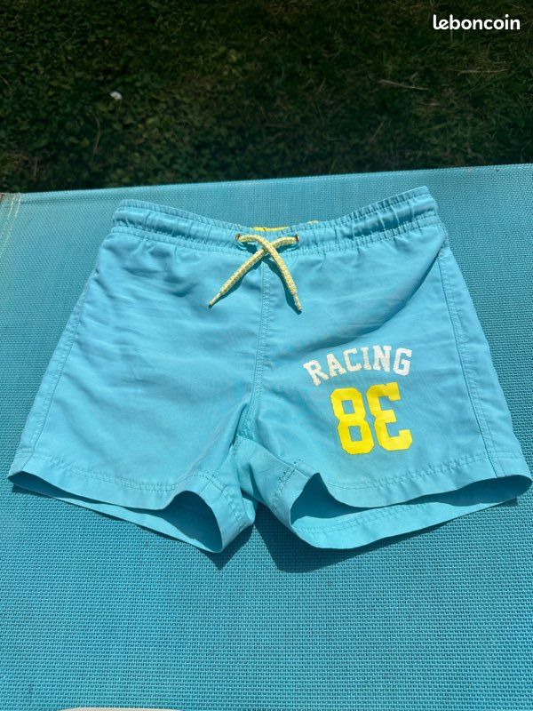 Short de bain bleu turquoise taille 2/3 ans maillot bain Vêtements