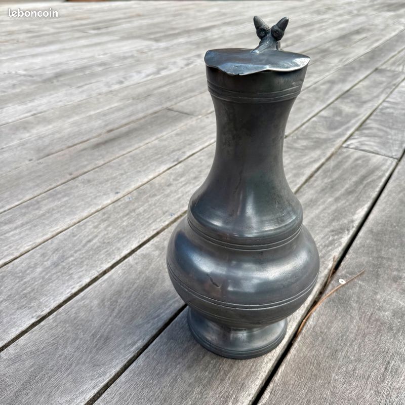 Grand pot ancien en étain (image 3)