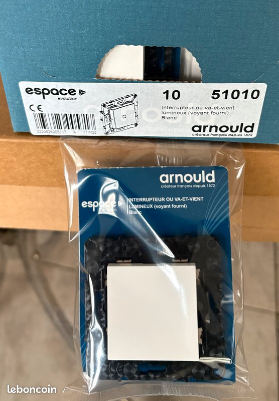 Lot de 10 Doubles Interrupteurs Va Vient MAGNESIUM Arnould EVOLUTION 51101 - Bricolage