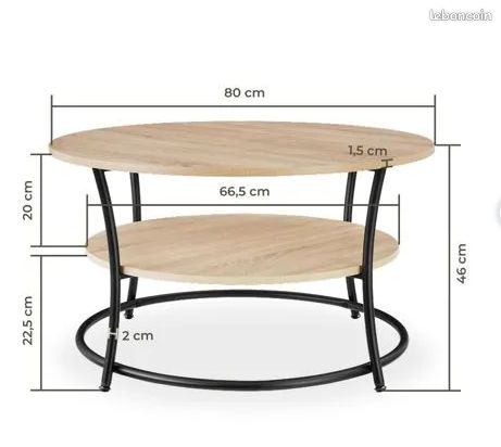 Table basse ronde (image 2)