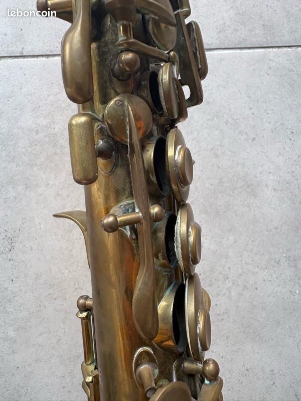 Saxophone Soprano Droit Ancien Couesnon & Cie Monopole 1924 - Instrument de Musique Vintage à Restaurer (image 14)