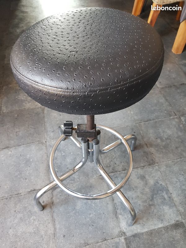 Tabouret chromé labo (image 3)