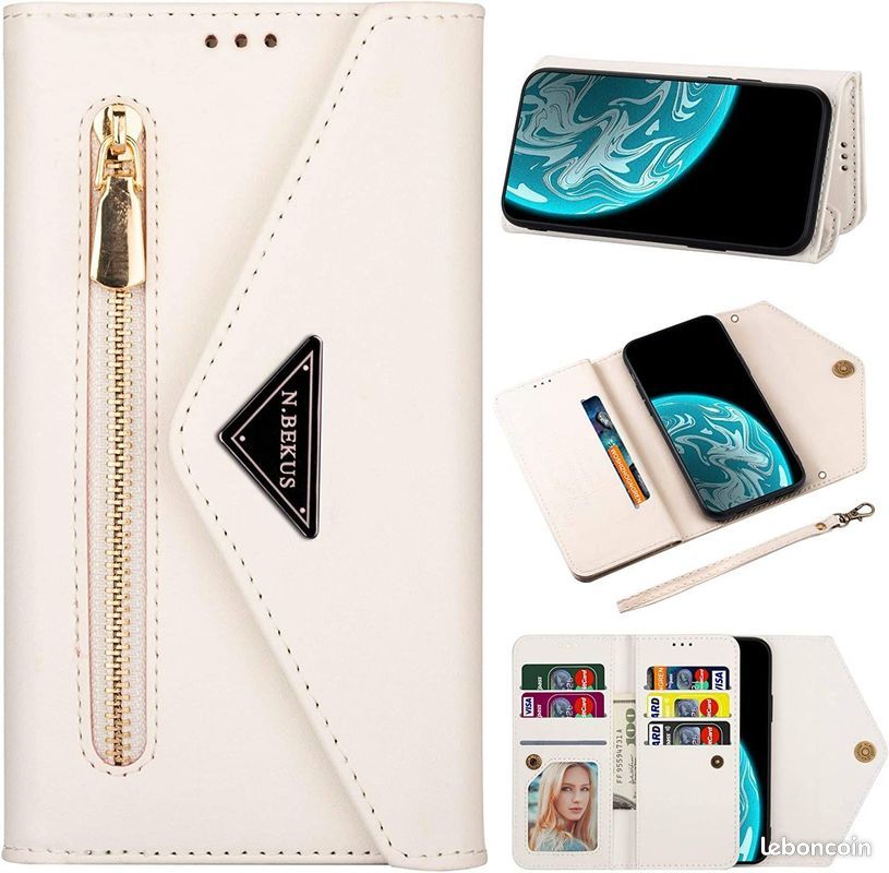 Coque housse portefeuille pour Samsung Galaxy S22 Plus (image 1)