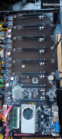 Carte MèRe MinièRe B75 BTC LGA1155 8GPU PCI-E 1X 16X Processeur