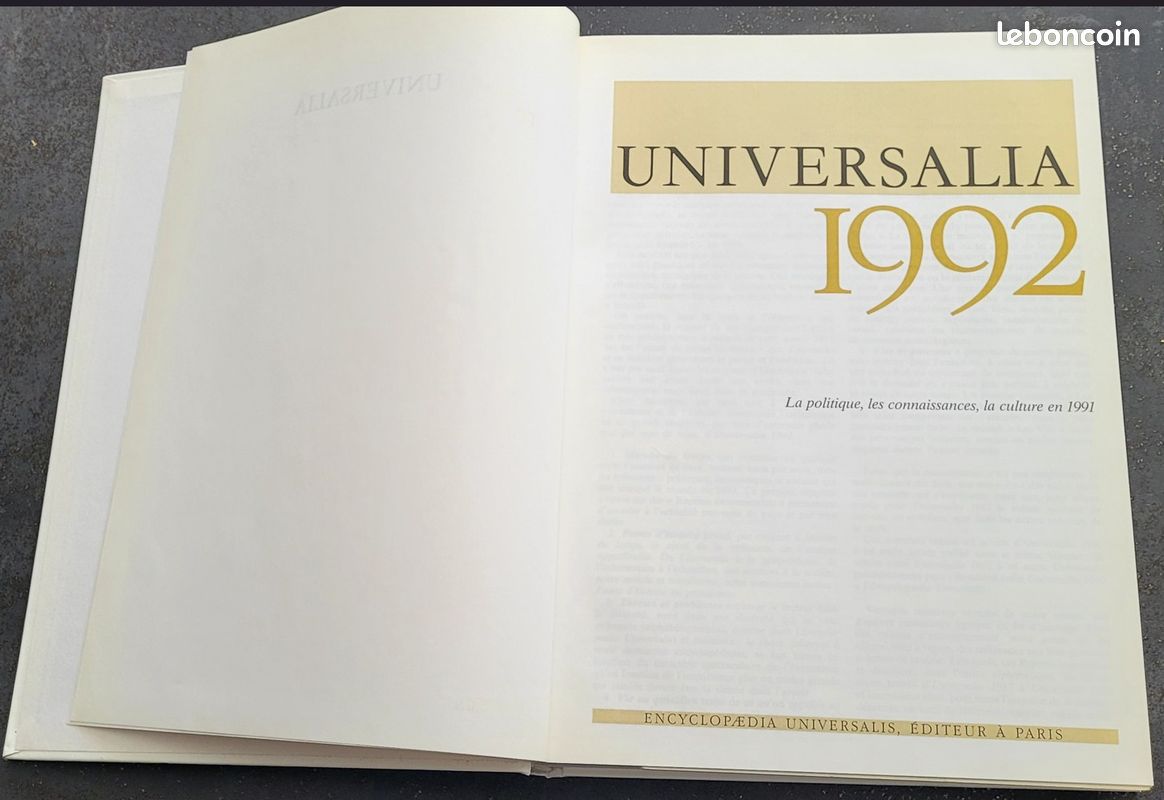 Encyclopaedia Universalis- Edition 1992 - livre sur l'année 1991 (image 4)