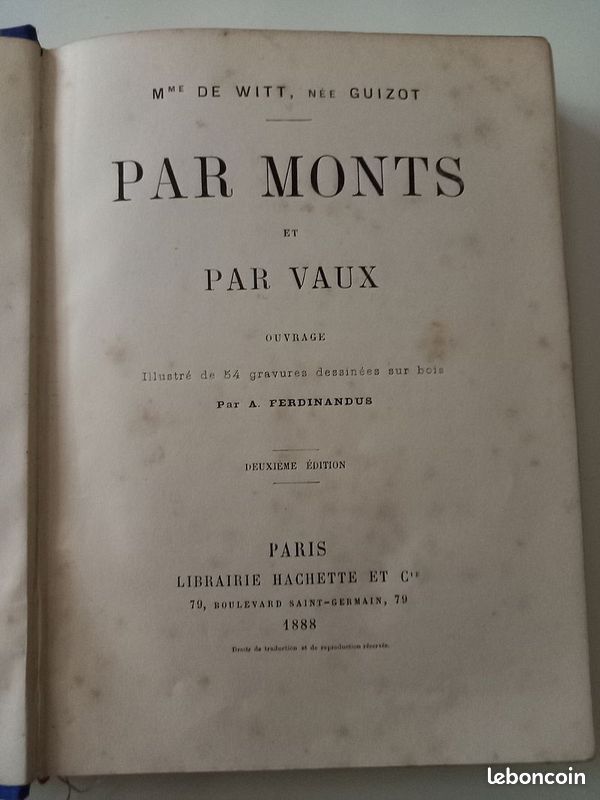 Par Monts et par Vaux par Mme de Witt Bibliothèque des petits enfants daté 1888 (image 5)