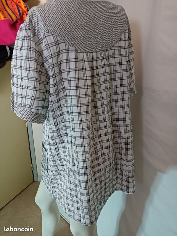 Tunique à carreaux vintage taille 4 (image 5)