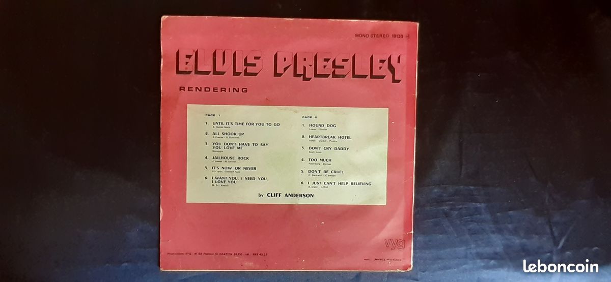Vinyle 33T Elvis (image 2)