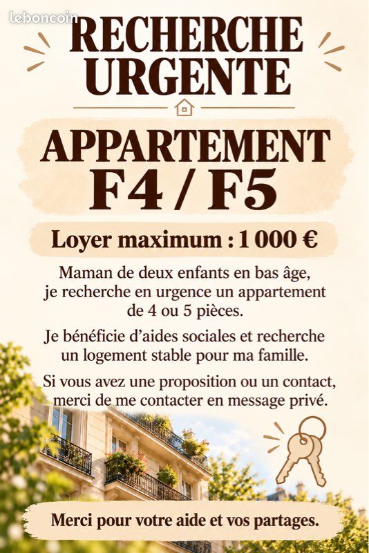 Appartement 4 pièces 60 m² · à Villeneuve-Saint-Georges · 60 m² · 1 000 €/mois