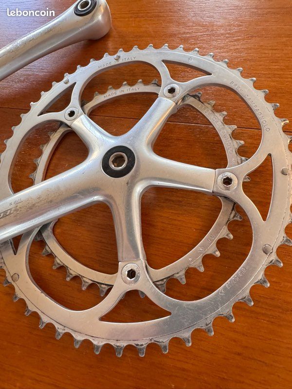 Pédalier Campagnolo Record 10 Vitesses - 172,5 Mm 53/39 135 BCD - Made In Italy
