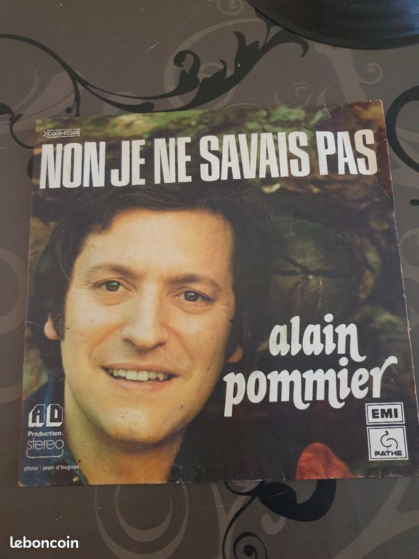 Disques vinyle 45 tours Alain Pommier"Non je ne le savais pas" (image 1)