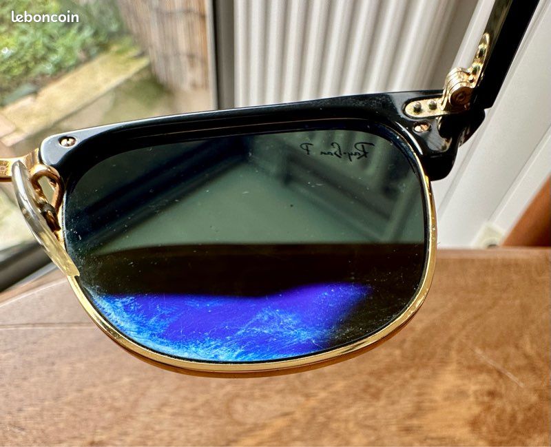 Ray ban Club Master polarisée noir et or (image 9)