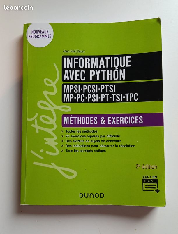 Informatique avec Python – Prépa MPSI PCSI PTSI – Dunod (image 1)